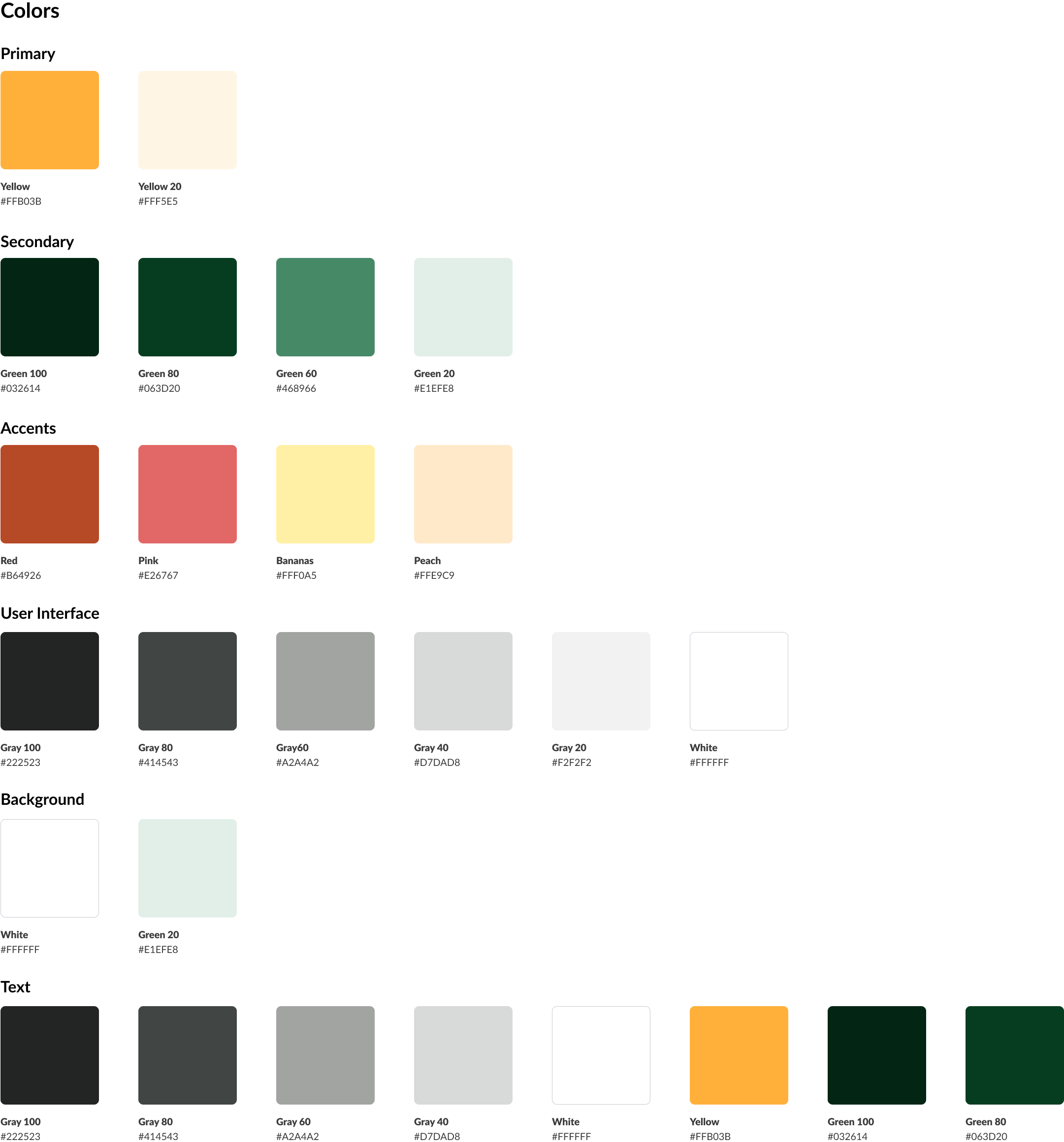 Color palette